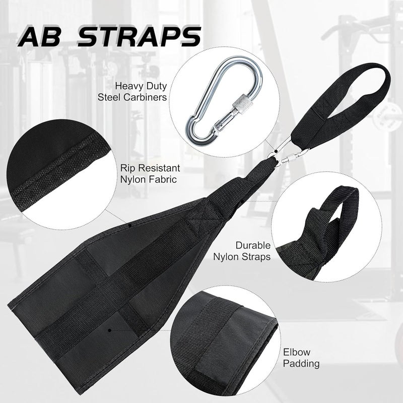 plzzree Hanging Ab Straps for Pull Up Bar: Gym Ab Sling Straps for Arm Pull up Workout Support for Training Knee and Leg Raises - Image 2